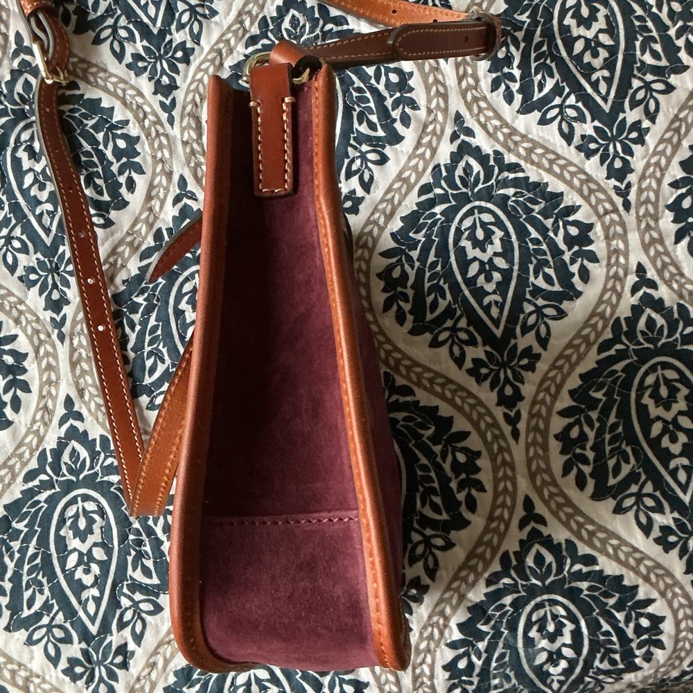 Dooney & Bourke Plum Suede Shoulder Bag - Picture 3 of 6